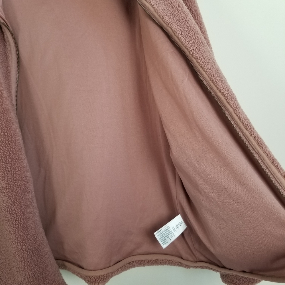 Daily Ritual Teddy Fleece Hooded Coat Medium - Picture 5 of 6